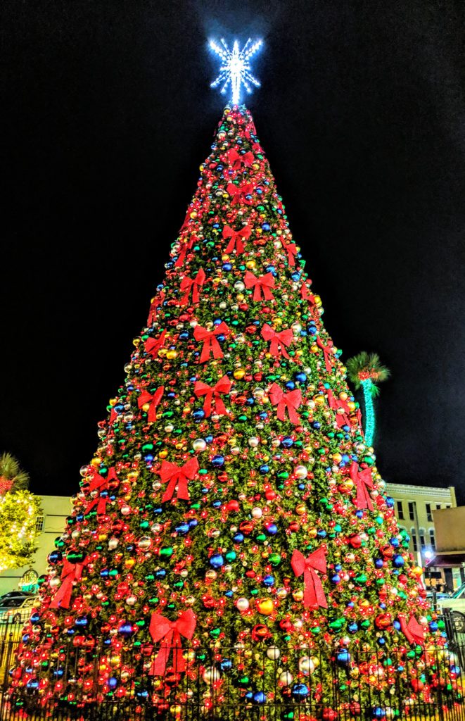Christmas tree in historic downtown Ocala