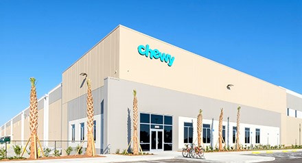 Patient trauma-alerted to hospital after incident at Chewy distribution center