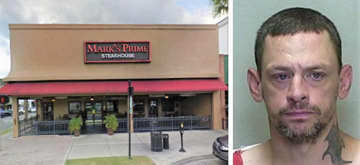 Intoxicated man gets aggressive with Ocala officer outside popular steakhouse
