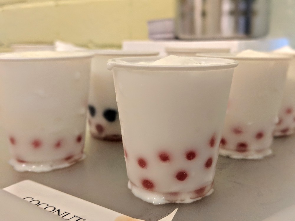 Coconut Snow with Pomegranate balls at The Bubble Tea Bar