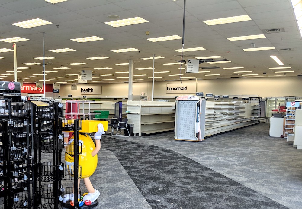The CVS located at 1607 S Pine Ave in Ocala has been emptied
