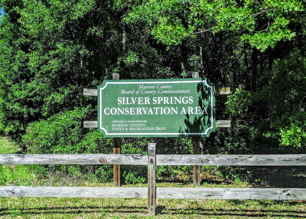 Entrance to Silver Springs Conservation Area.