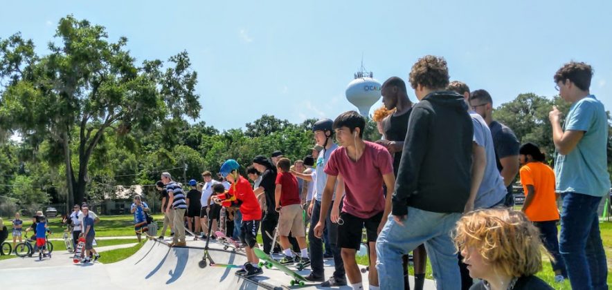 Skateboarders at Ocala Skatepark