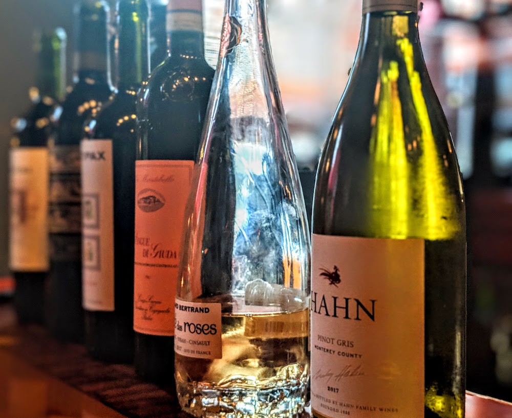 The wine lineup during a recent wine tasting at The Keep Downtown