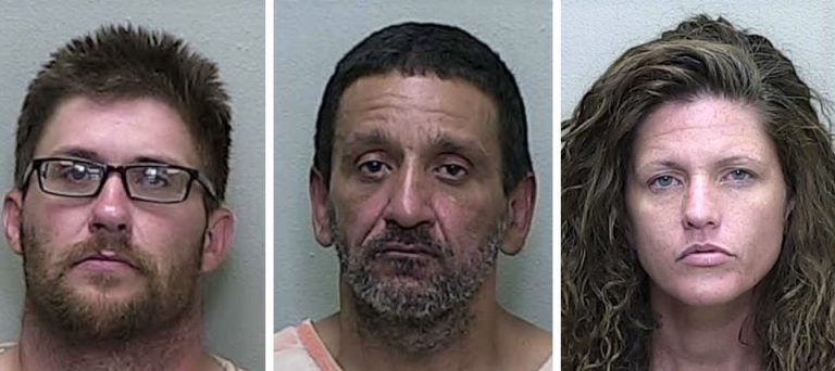 Three jailed after Ocala Police receive alert of possible stolen vehicle