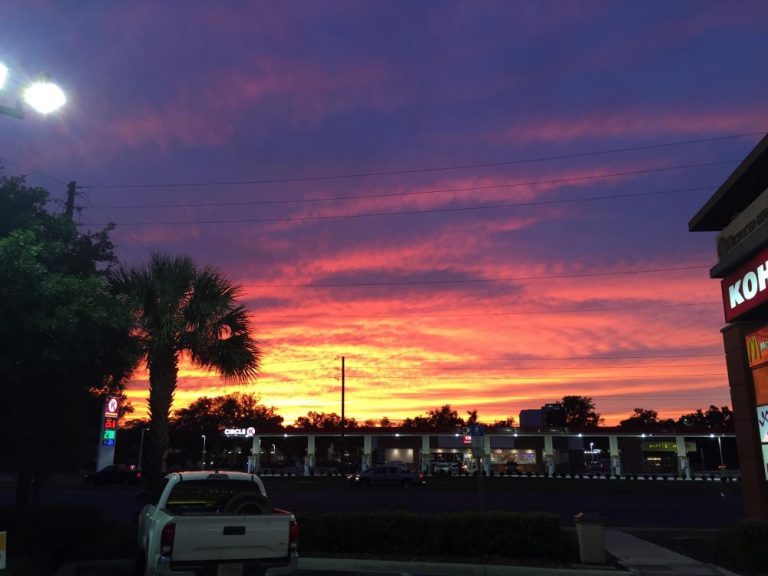 Tropical sunset spotted over Ocala