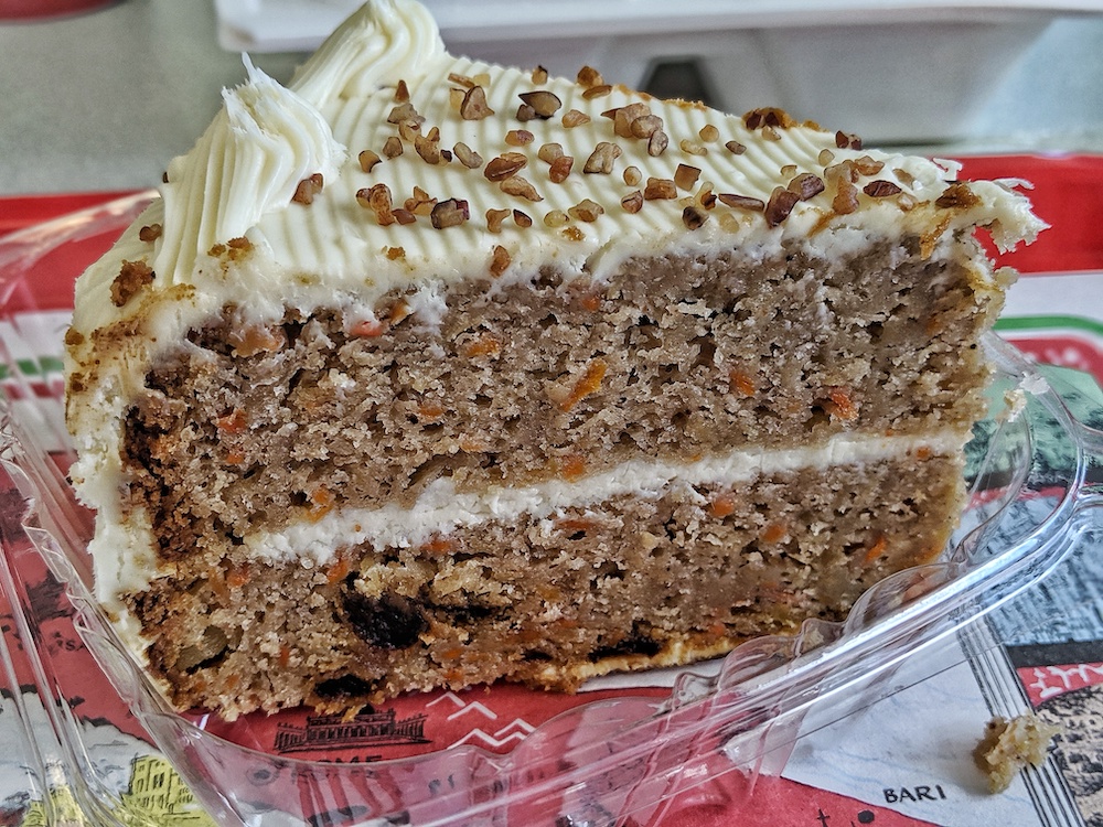 Carrot cake at ANF Gyros and Grill in Ocala, Florida
