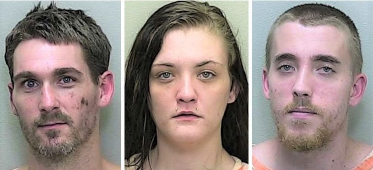 Three nabbed on litany of charges during warrants sweep at Ocala residence