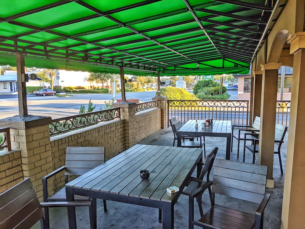 Back patio at Ali Mediterranean Grill in Ocala, Florida