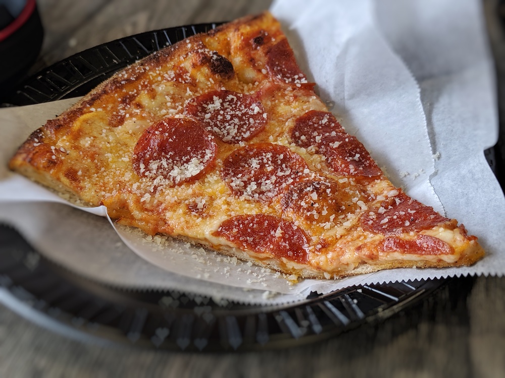 Pepperoni pizza at Pie-O-Mine & Greens in Ocala, Florida