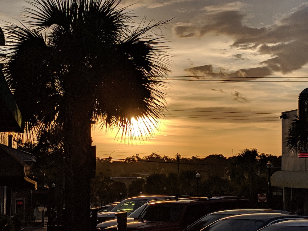 sunset over Ocala
