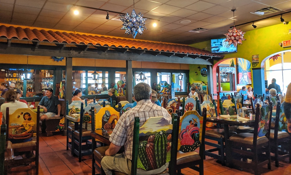 Dining room at Las Margaritas Mexican Restaurant in Ocala, Florida
