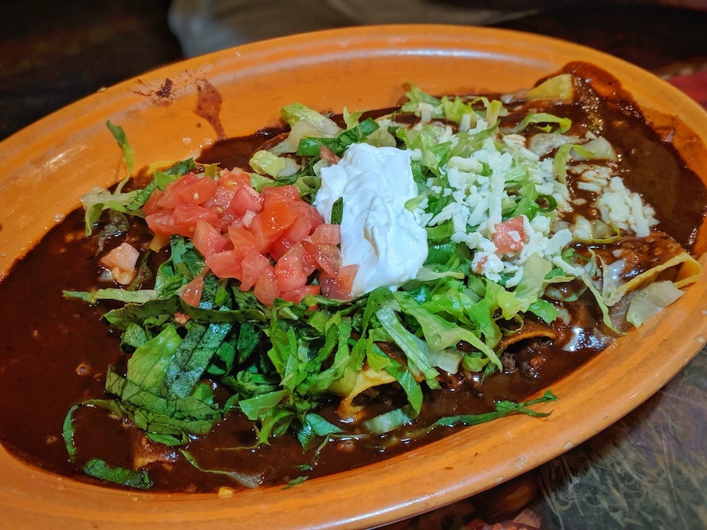 Enchiladas at Las Margaritas Mexican Restaurant in Ocala, Florida