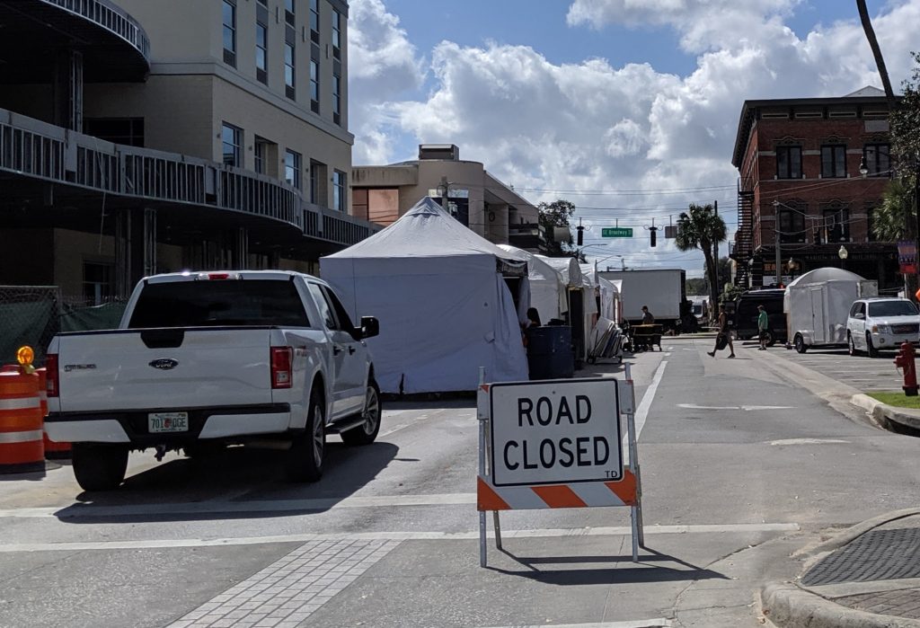 Road closed in downtown Ocala