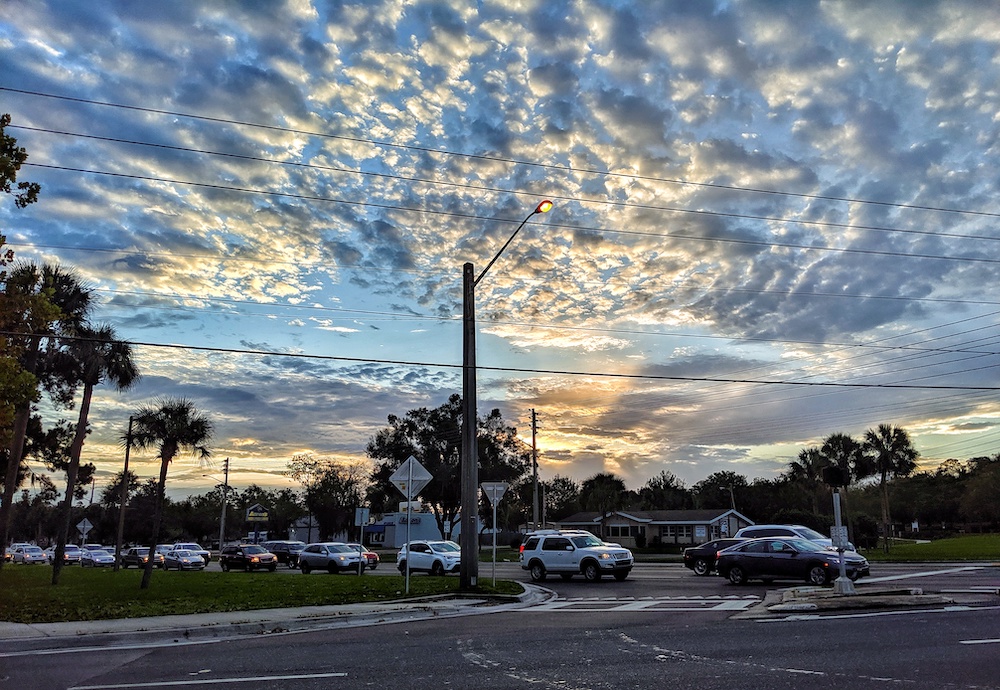 Sunrise along E Silver Springs Boulevard