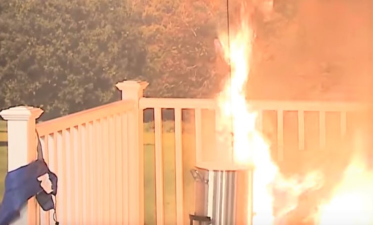 Video shows extreme fire danger when using gas-fueled fryers to cook turkeys