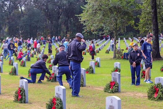 Wreaths Across America at Florida National Cemetery in Bushnell, Florida