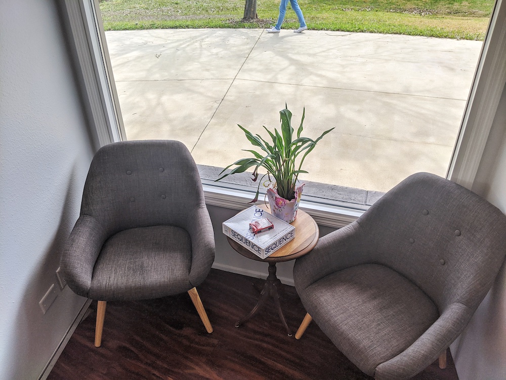 One of the nooks at The Gathering Cafe