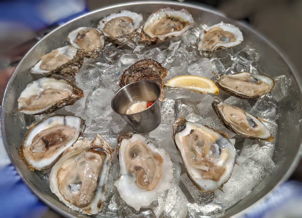 Dozen oysters on the half-shell
