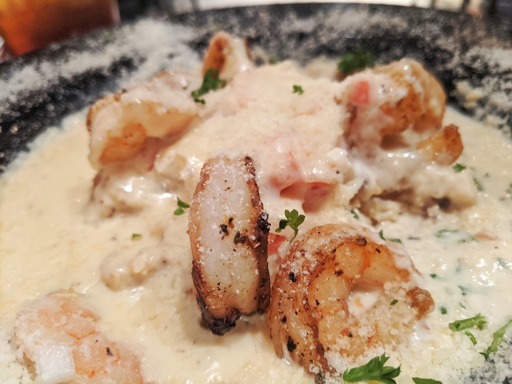 Shrimp and grits is one of the staple items at Mojo Grill