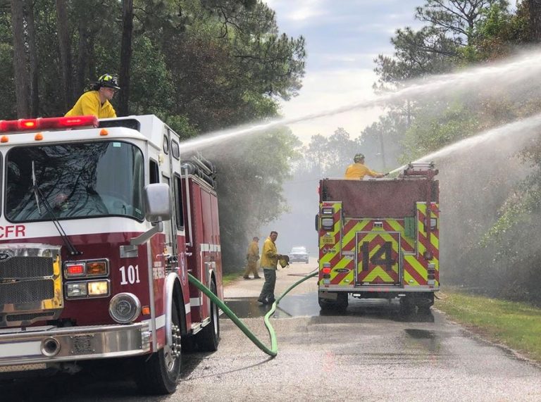 Marion County firefighters back home after battling wildfires in Santa Rosa County