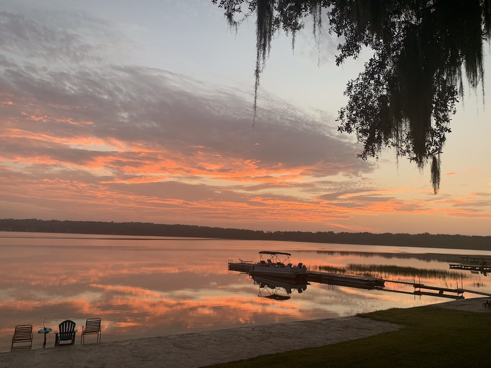 Beautiful Sunrise On Little Lake Weir