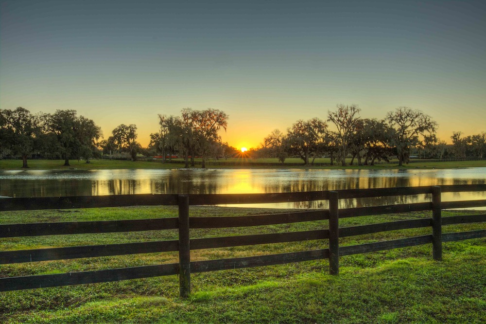 Sunrise Over Shady Pond At Glen Hill Farm