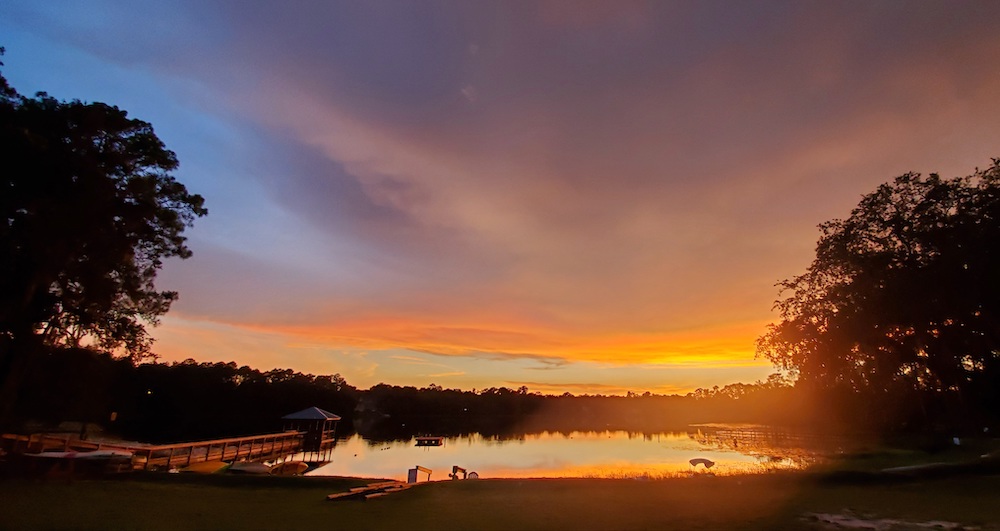 Sunset Over Lake Waldena RV Resort