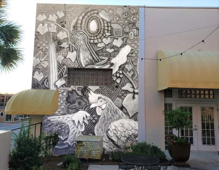 Local artist begins ‘Life Cycle’ mural at Brick City Center’s courtyard