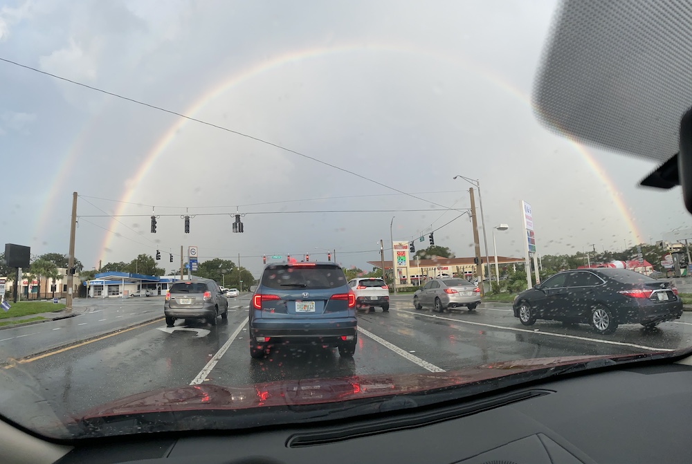 Double Rainbow Over S Pine Ave in Ocala
