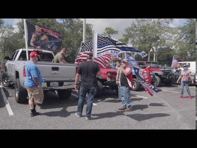 Residents parade through Ocala in support of President Trump