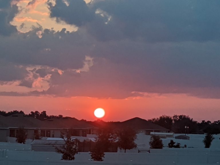 Beautiful Sunset Over SummerCrest In Southeast Ocala