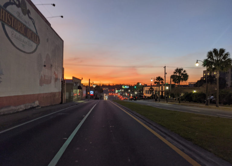 Sunset Over Ocala Downtown Square