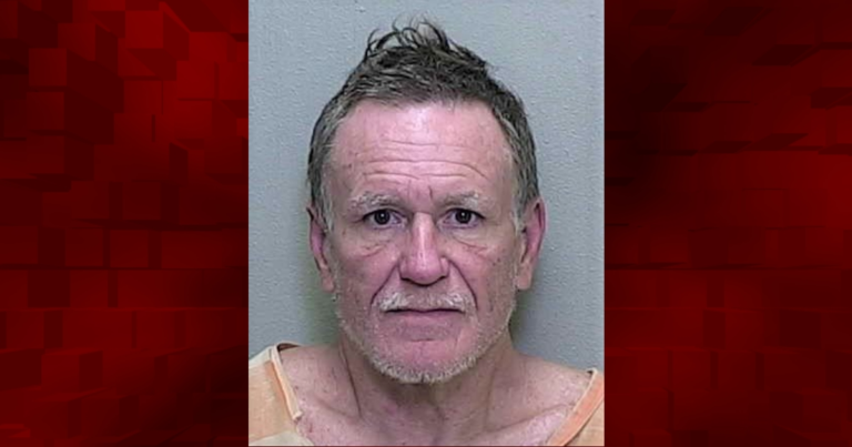 61 year old Ocala man with stolen motorcycle on porch behind bars
