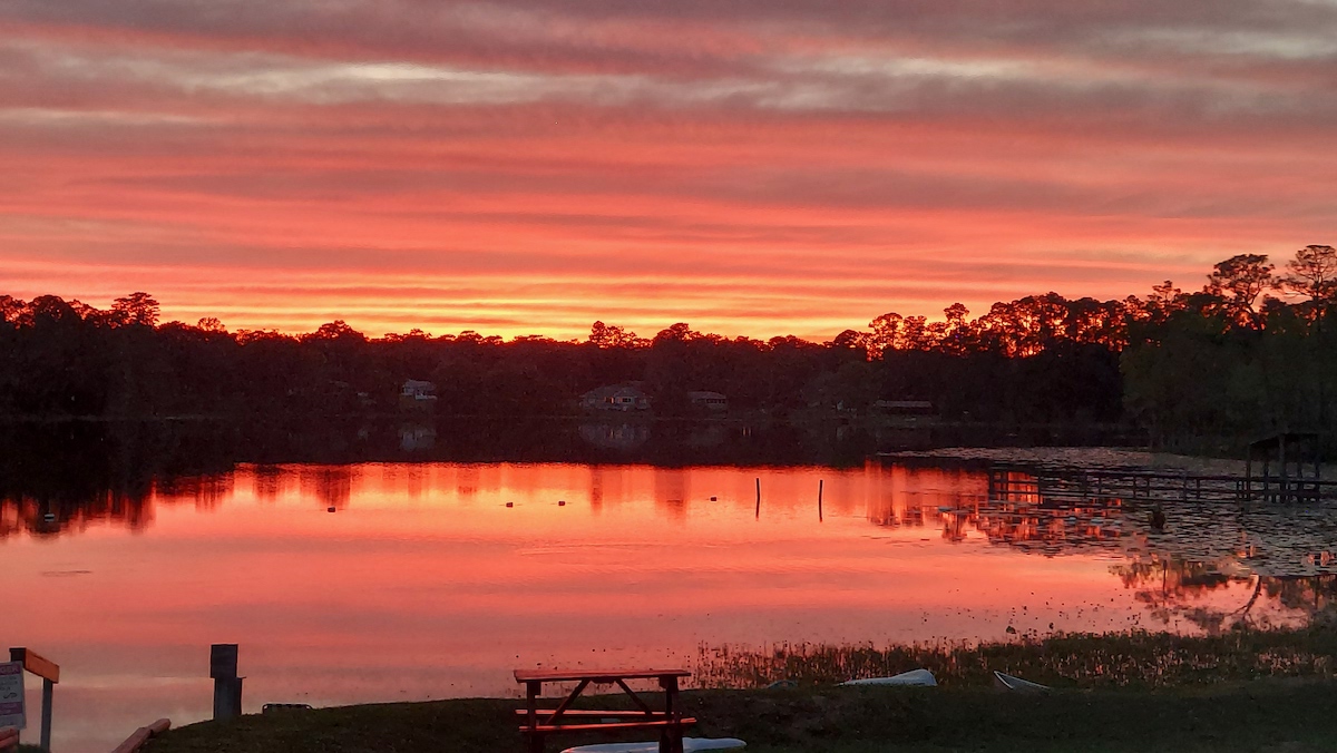 Beautiful Sunset At Lake Waldena