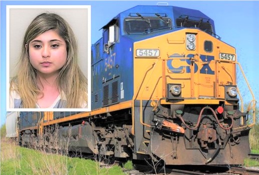 Ocala woman jailed after getting her Mercedes stuck on train track