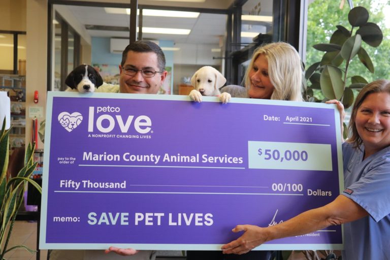 Marion County Animal services receives 50000 Petco Grant