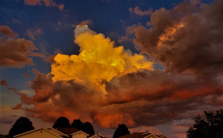 Sunsetting Skies Over SummerGlen Community In Ocala