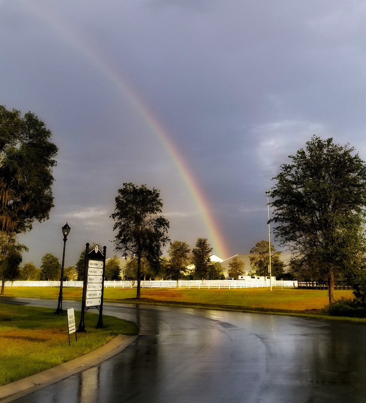Beautiful Rainbow Over World Equestrian Center In Ocala