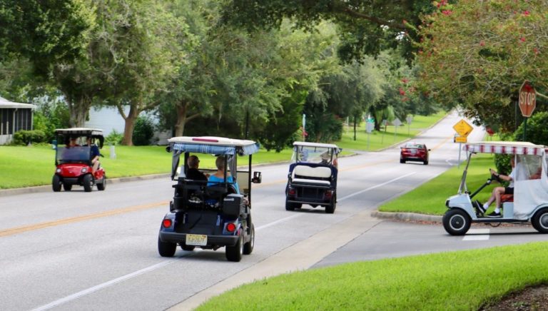 Golf Cart Traffic on Rio Grande Road