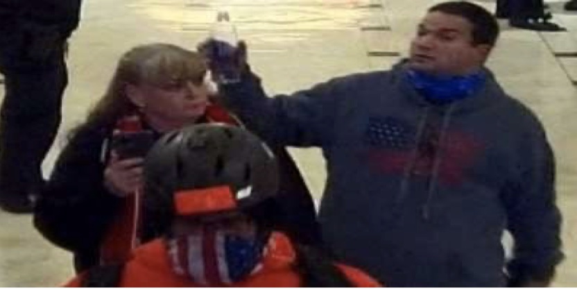Jamie and Jennifer Buteau at U.S. Capitol during riots on January 6 2021