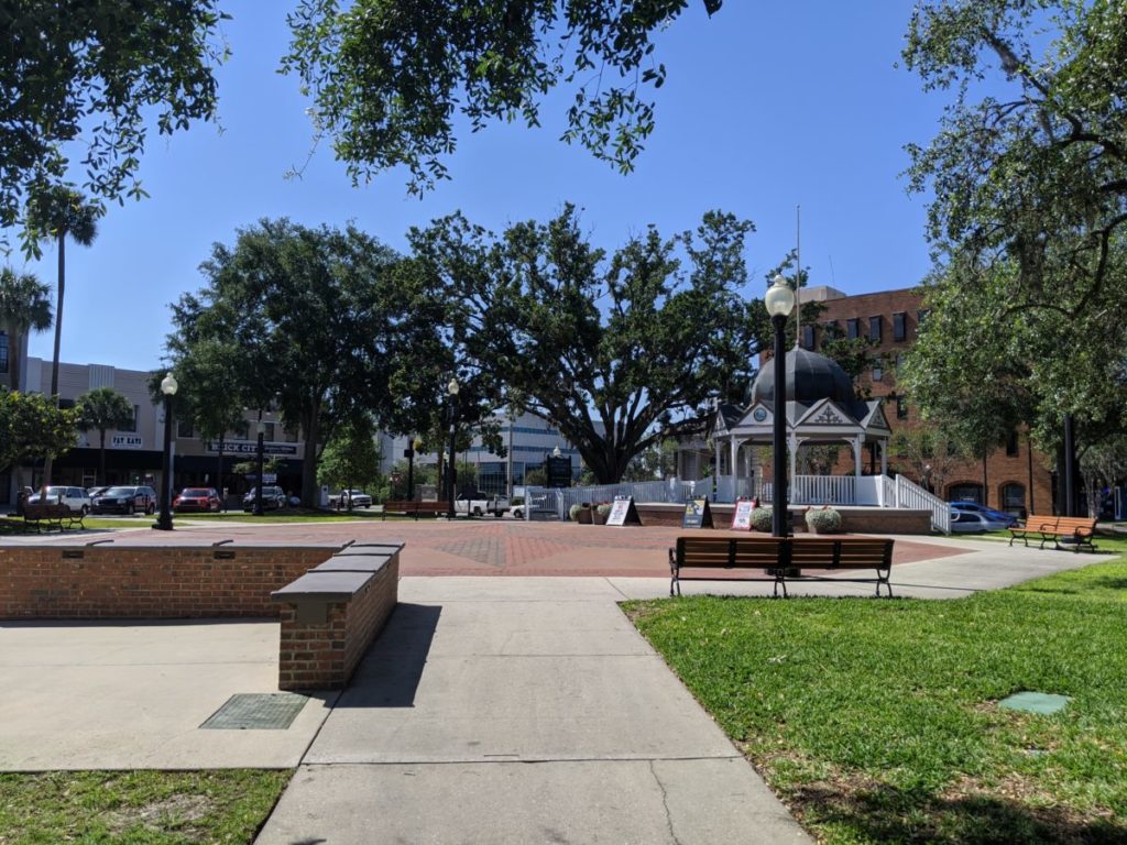 Ocala Downtown Square facing MagnoliaE Silver Springs Blvd May 2020