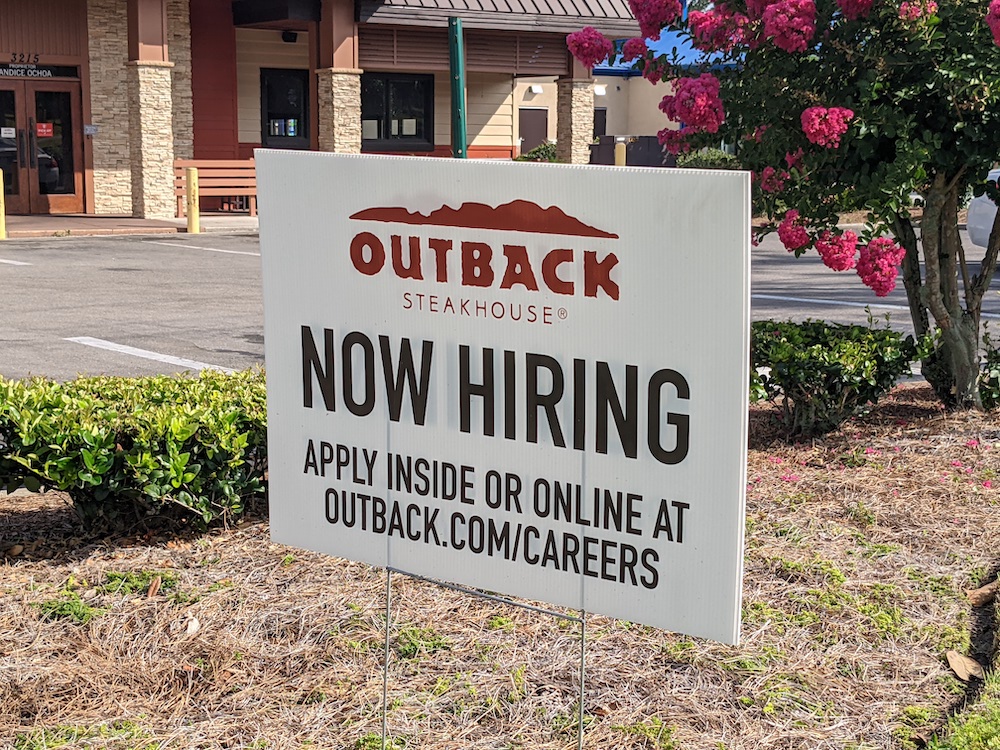 Outback on SR 200 is hiring