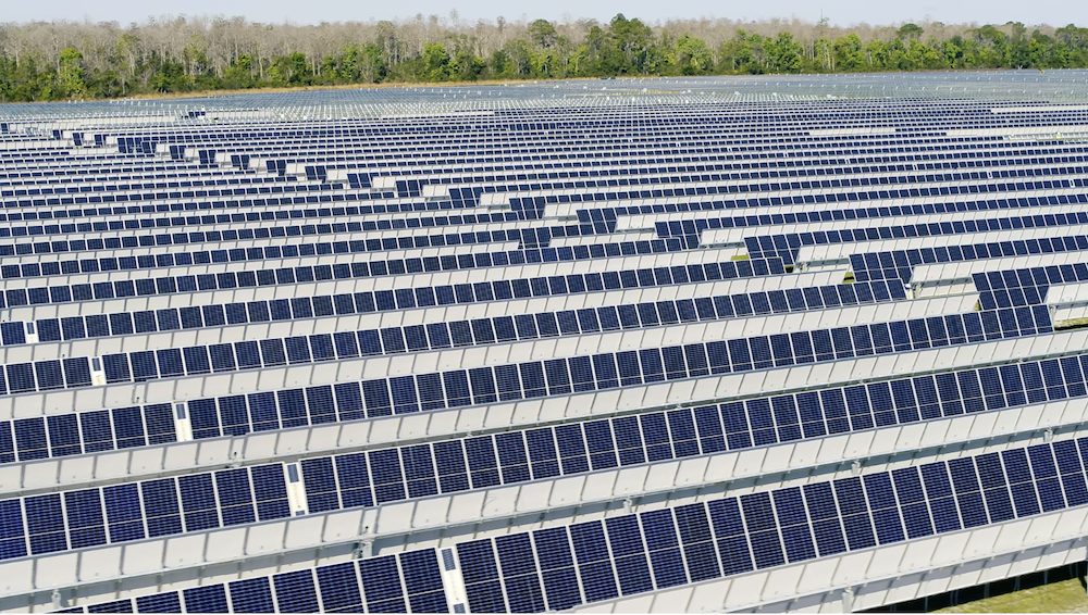 Solar panels at Harmony Solar Energy Center fields in Osceola County