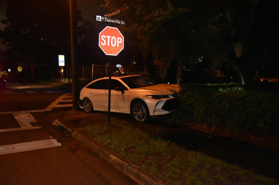 This Toyota Camry was abandoned by its driver after striking and killing a 45 year old man This Toyota Camry was abandoned by its driver after striking and killing a 45 year old man