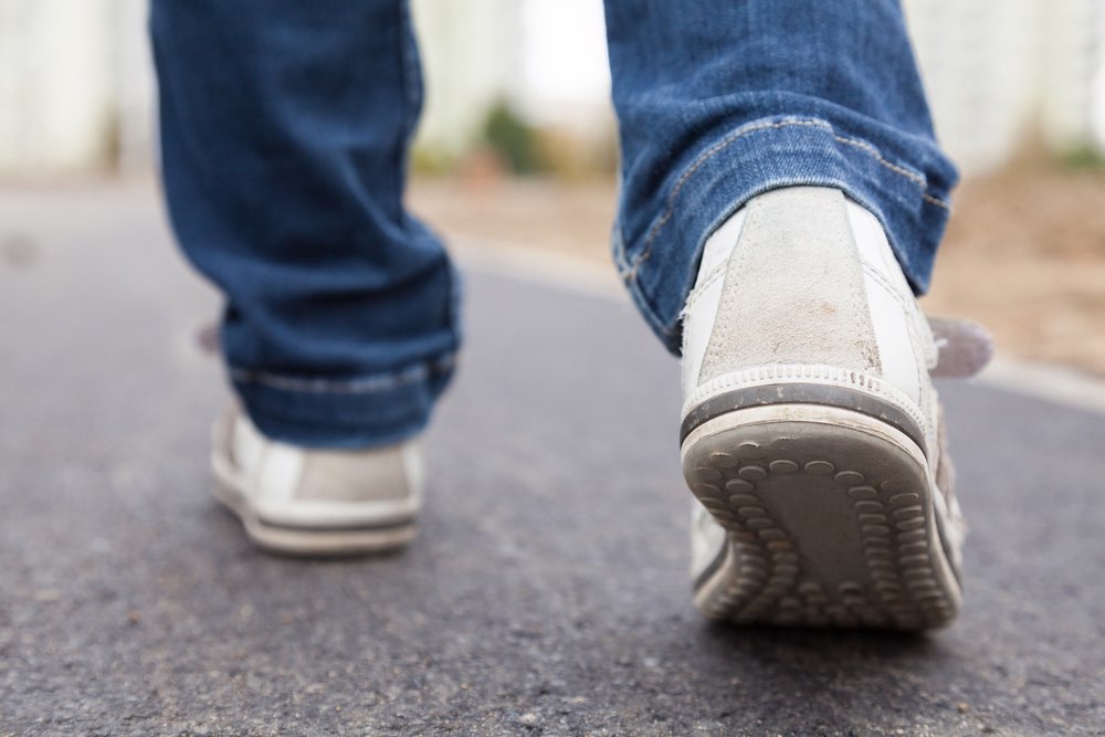 Walking on pavement