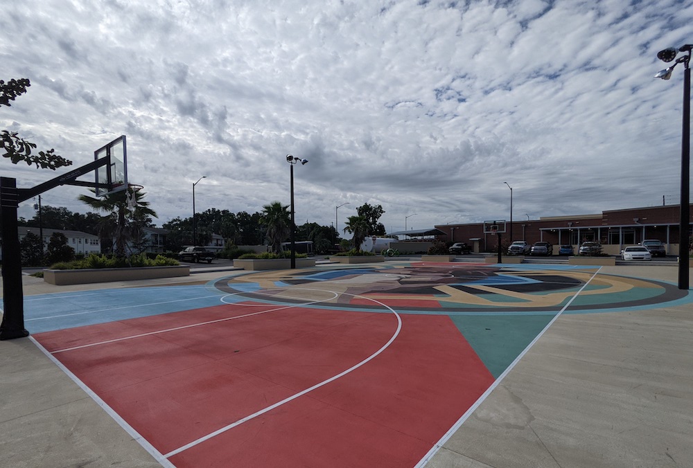 Basketball court at the MLK First Responders Center in Ocala Florida