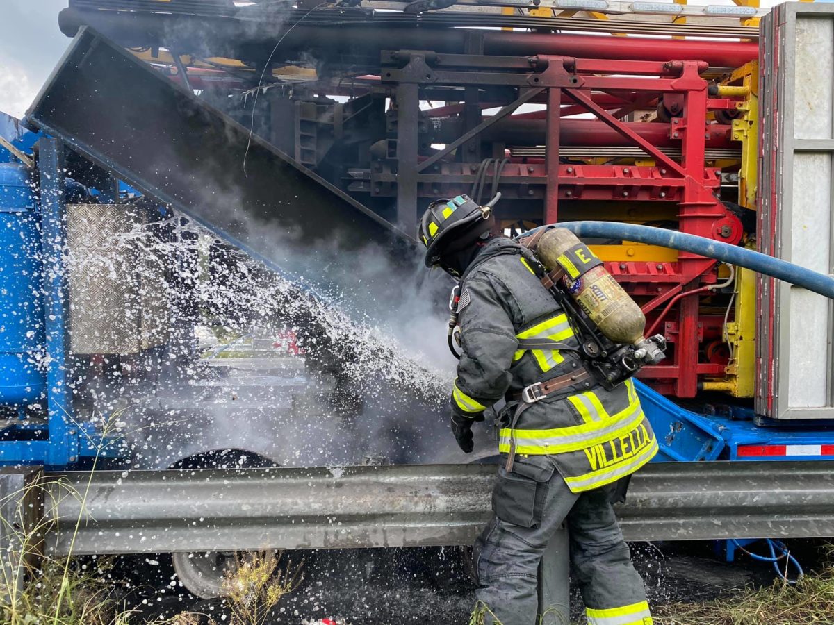Ocala Fire Rescues Engines 4 and 6 Rescue 4 Tower 1 and Battalion Chief 11 responded to a tractor trailer fire at exit 350 of off I 75 NB July 23