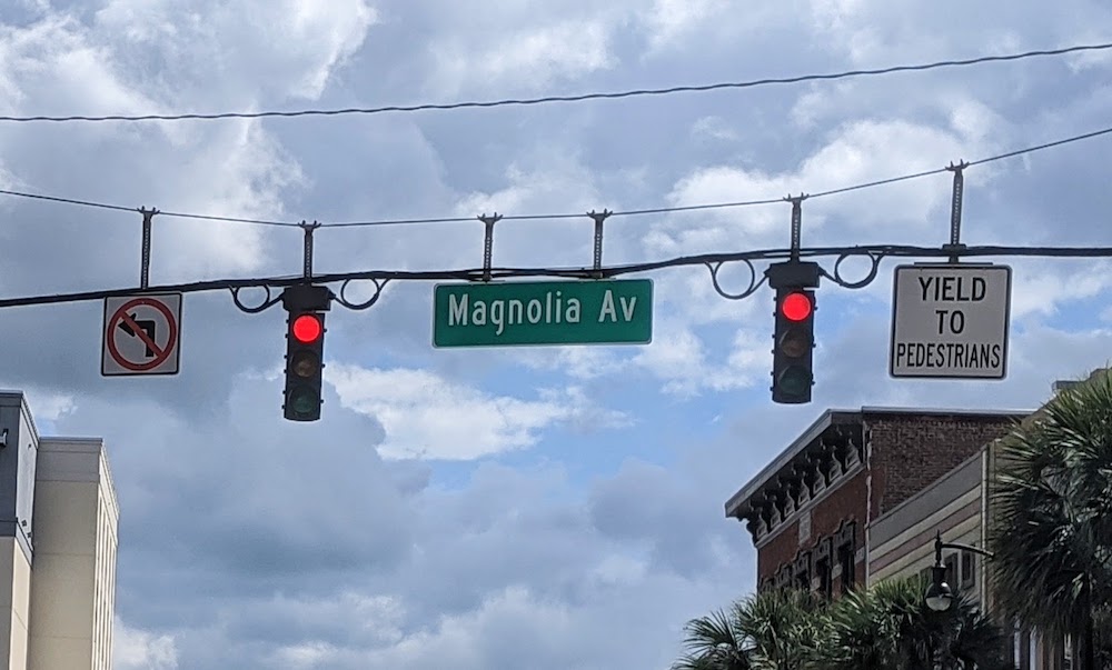 Stoplights on Magnolia Avenue in Ocala Florida