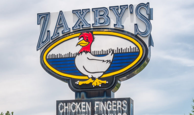 Zaxbys fast food restaurant sign